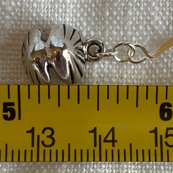 HAND CRAFTED EARRINGS Oyster Pearl Sterling Silver Petite Dangle Drop NWT - Picture 8 of 11